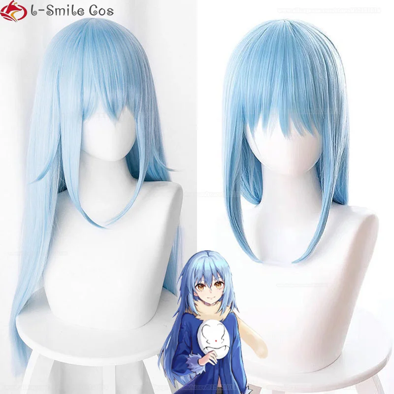Anime That Time I Got Reincarnated as a Slime Rimuru Tempest Cosplay Wig 70cm Light Blue Heat Resistant Fiber Hair Party Wigs - AliExpress 