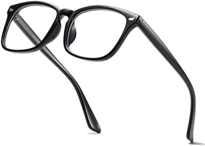 aisswzber Unisex Stylish Square Non-Prescription Eyeglasses Clear Lens Glasses - Black