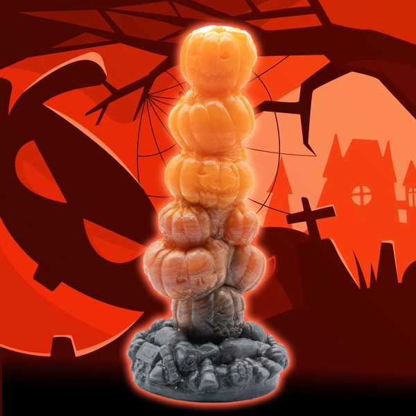 Pumpkin Spice Knotted Halloween Dildo - Suction Cup Dildo - Fantasy Dildo - Adult Sex Toys - Dildoes for Women & Men