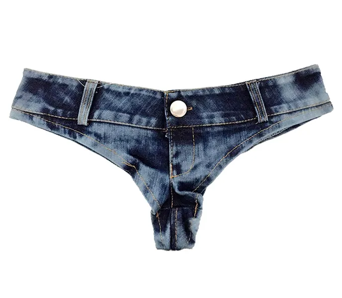 Women's Sexy Low Waisted Stretch Mini Denim Shorts