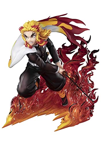 TAMASHII NATIONS - Demon Slayer: Kimetsu no Yaiba - Kyojuro Rengoku Flame Hashira, Bandai Spirits FiguartsZERO Collectible Statue - Scene - Kyojuro Rengoku