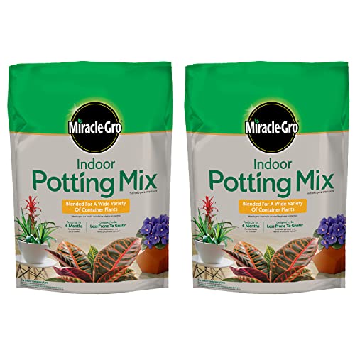 Miracle-Gro Indoor Potting Mix - Blended for a Wide Variety of Container Plants, 16 qt. (2-Pack) - 16 qt. (2 Pack)