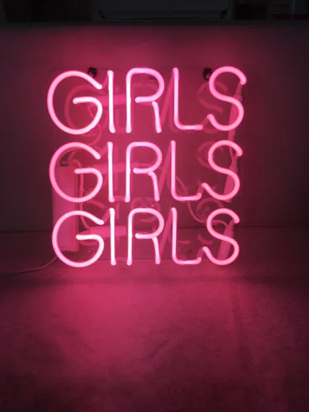Neon Signs Pink Girls Girls Girls Beer Bar Pub Real Glass Handmade visual Artwork Home Room Wall Wedding Party
