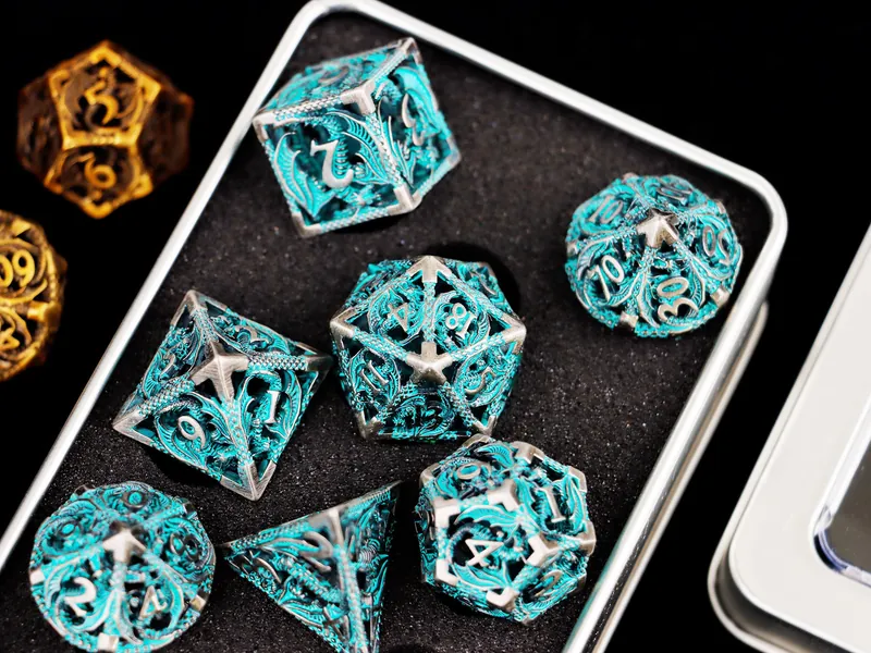 metal dnd dice set  ❤ 