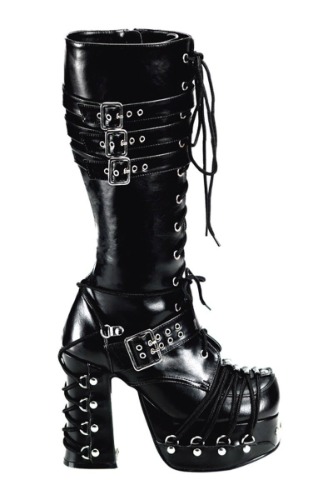 Corset Knee-High Punk Boots