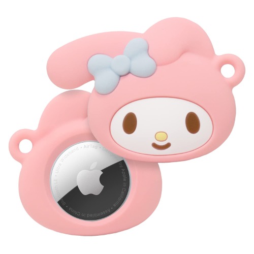 iFace Sanrio Friends Special Edition Silicone Protective Cover Designed for Apple AirTag [Cute Character Case] [Carabiner Keychain Clip Included] - My Melody