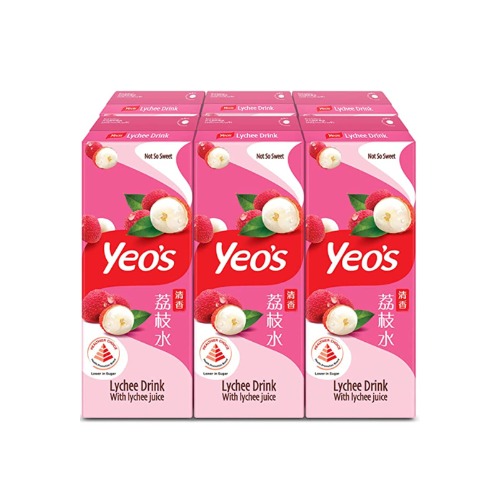 Yeo's Lychee Drink 6 Tetrapacks, 1500 ml
