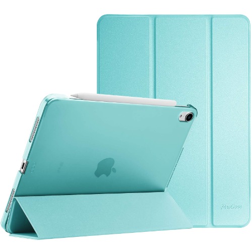 ProCase iPad Air 5th Gen 2022 /Air 4 Generation10.9 Inch 2020 Case, Slim Stand Hard Back Shell Protective Smart Cover Cases for iPad Air 5 Pad Air 10.9" 4th Gen 2020 -Aqua