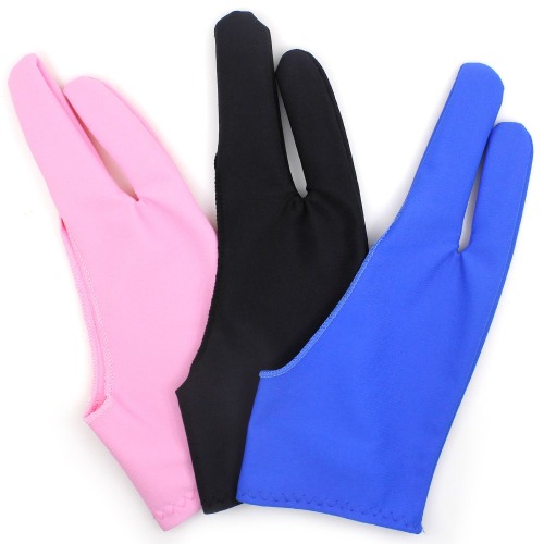 Artist Glove for Graphic Tablet SENHAI 3 Color Free Size Gloves for Drawing- Blue Pink Black
