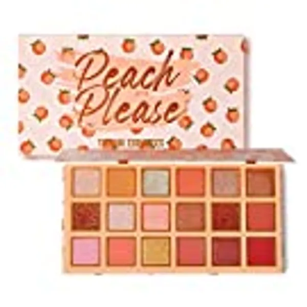 Tintark Peach Please 18 Colour Eyeshadow Palette for Beauty - Eyeshadow Cosmetics with Matte Metallic Sparkle Shimmer Pink & Highlighter Eye Makeup for Girls & Powder Eye Shadow Pallet