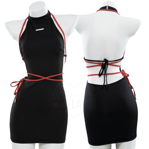 Kill Shibari Crossed Out Dress - Black / S/M