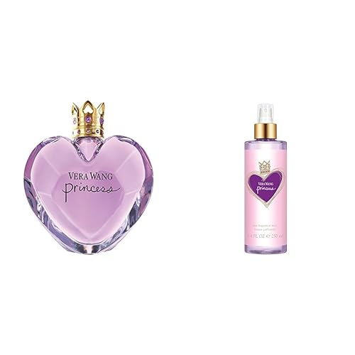 Vera Wang Princess Eau de Toilette Spray for Women, Vanilla, 3.4 Fl Ounce & Princess Hair and Body Mist, 8.4 fl Oz
