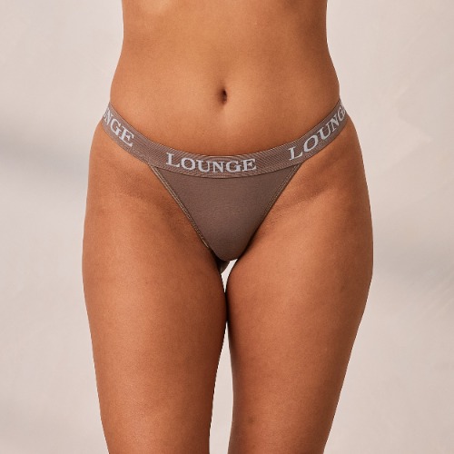 Bamboo Triangle Thong - Coffee | S