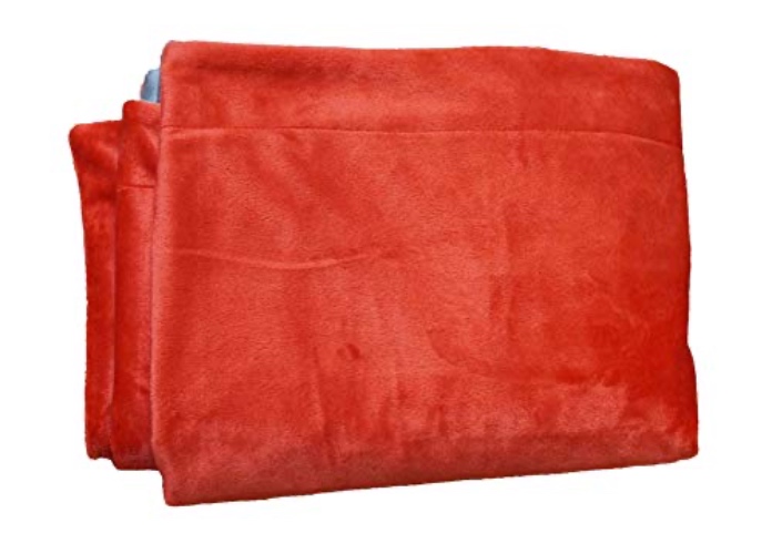 PetBed4Less Premium 100% Waterproof Two-Sided Silky Soft Throw Dog Blanket Cat Blanket with Reversible Dual-Layers - Large 55" x 47" - Red/Gray