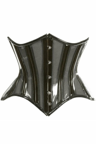 Lavish Black Clear Curvy Underbust Waist Cincher Corset - 4X / As Shown