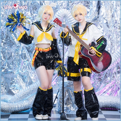 【Pre-sale】Uwowo Collab Series: Hatsune Miku Project DIVA Kagamine Rin Kagamine Len Cosplay Costume - Kagamine Rin / XS