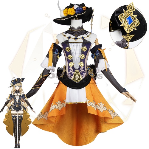 【48H To Ship】Game Genshin Impact Cosplay Navia Cosplay Costume Plus Size - M