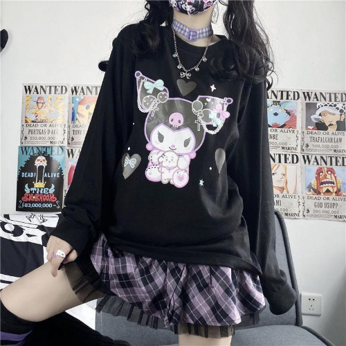 Pastel Goth Kuromi Crewneck - M