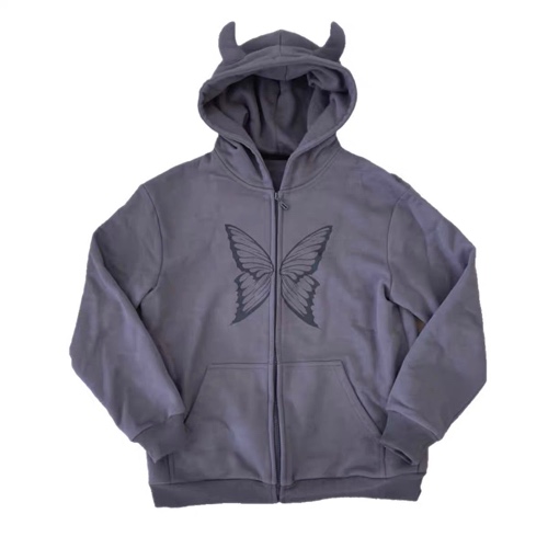 Grey Devil Hoodie - Small
