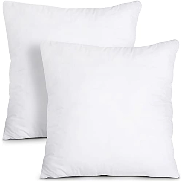 Utopia Bedding Throw Pillows (Pack of 2, White) - 24 x 24 Inches Bed and Couch Pillows - Indoor Decorative Pillows