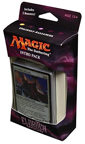 Magic the Gathering: MTG Eldritch Moon: Intro Pack / Theme Deck: Unlikely Alliances (includes 2 Booster Packs & Alternate Art Premium Rare Promo) White / Black - Sanctifier of Souls