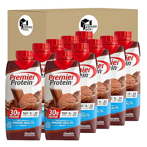 Premier Protien | 30g High Protein Shake Chocolate 11 Fl oz each in The Award Box Packaging (10pk) - Chocolate
