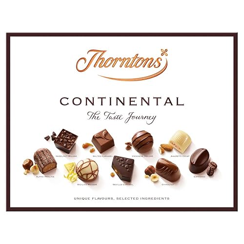 Thorntons Continental Chocolate Gift, Perfect for Sharing, Valentines Gifts for Women and Men, Unique Flavours Milk, White, Dark Chocolate, 264g - Milk Chocolate - 264 g (Pack of 1)