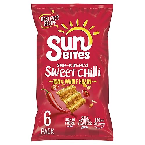 Sunbites Sun Ripened Sweet Chilli Multipack Snacks, 6 x 25g (Packaging may Vary) - 150 g (Pack of 1)