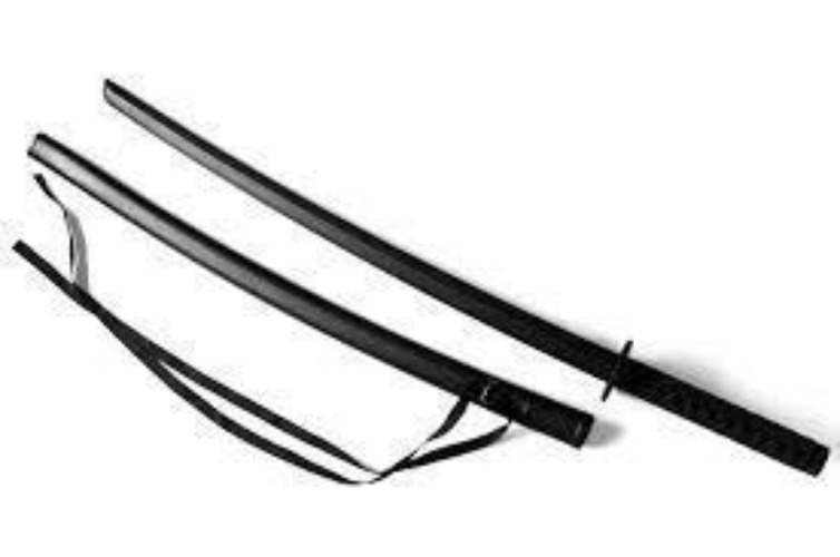 Martial Arts Black Polypropylene Sparring Bokken With Scabbard