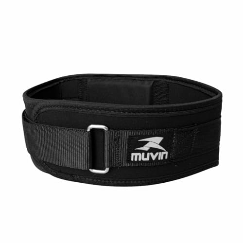 Muvin Weightlifting Belt for Bodybuilding, Serious Functional Fitness, Deadlift Training Belt, Lower Back Support for Squats Cross Training
