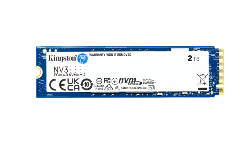 Kingston NV3 2TB M.2 2280 NVMe SSD | PCIe 4.0 Gen 4x4 | Até 6000 MB/s | SNV3S/2000G