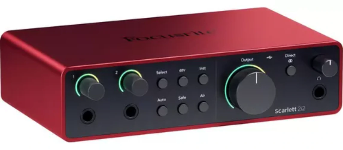 Interface de áudio Focusrite Scarlett 2i2 USB-c de 4ª Geração 