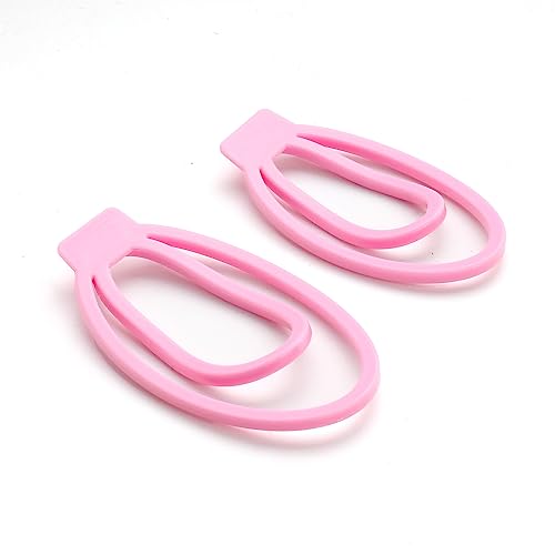 Chastity Clip 2 Pcs Chastity Devices Male Penis Ring Device Cock Cage Chastity Device Sissy Penis Cage Male Trainer Chastity Cage Penis Exercise Sex Toys (Pink) - Pink
