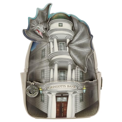 Loungefly Harry Potter Gringotts Bank and Dragon Double Strap Shoulder Bag