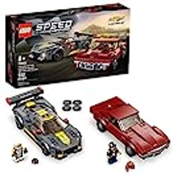 LEGO Speed Champions Chevrolet Corvette C8.R Race Car and 1969 Chevrolet Corvette 76903 Building Kit; New 2021 (512 Pieces)