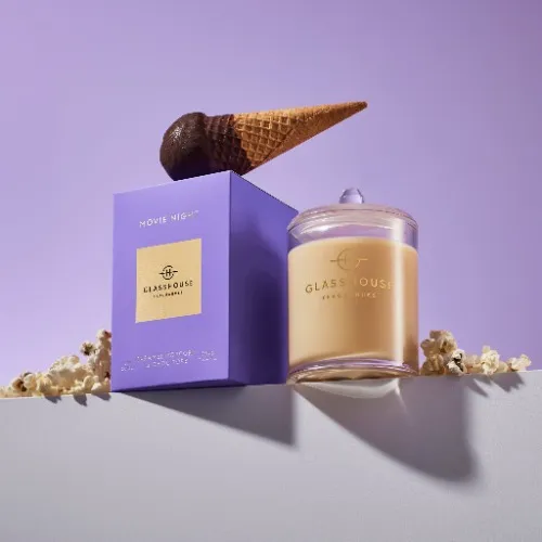 Glasshouse Fragrances | Movie Night 380g Triple Scented Soy Candle