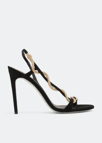 René Caovilla | Serpent suede sandals