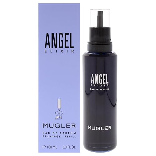 Mugler Angel Elixir - Eau de Parfum - Women's Perfume - Floral & Woody - With Sandalwood, Amber, and Vanilla - Long Lasting Fragrance - 3.3 Fl Oz (Pack of 1)