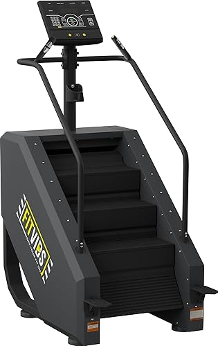 Fitvids Continuous Climber Commercial Grade Stair Stepping Machine for Cardio and Lower Body Workouts - Black