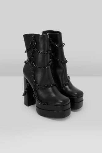 Gloomed and Doomed Boots - UK9 / Black / 100% PU