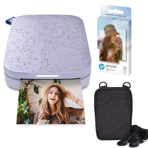HP Sprocket Portable 2x3" Instant Photo Printer (Lilac) Zink Paper Bundle