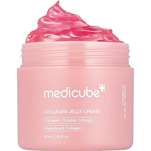 medicube Collagen Jelly Cream- Niacinamide & Freeze-Dried Hydrolyzed Collagen - Boosts skin's barrier hydration and gives 24h Glow & Lifted Look - Korean skincare (1.69 Fl Oz (Pack of 1)) - 1.69 Fl Oz (Pack of 1)
