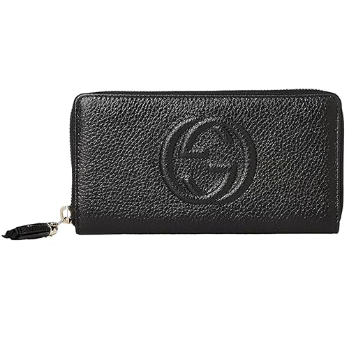 Gucci Soho Zip Around Long Wallet (Black) - Black