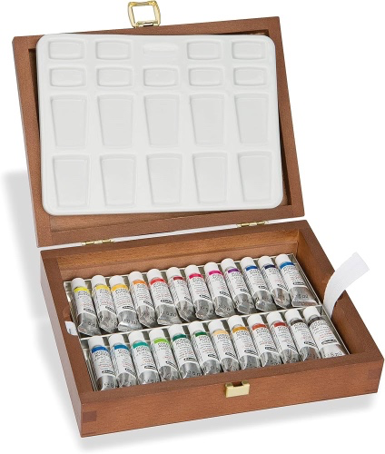 Schmincke Horadam Artist Watercolour Wooden Set - 24 x 5 ml Tubes