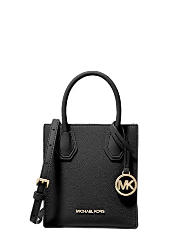 Michael Kors Mercer Extra-Small Pebbled Leather Crossbody Bag - Black