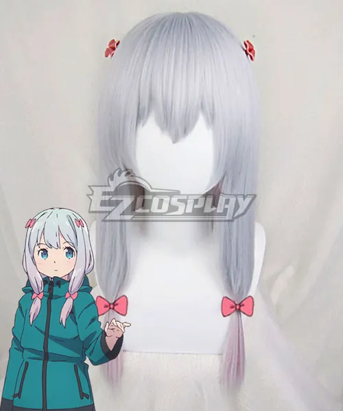 Eromanga Sensei Sagiri Izumi Silver Cosplay Wig - Including Headwear