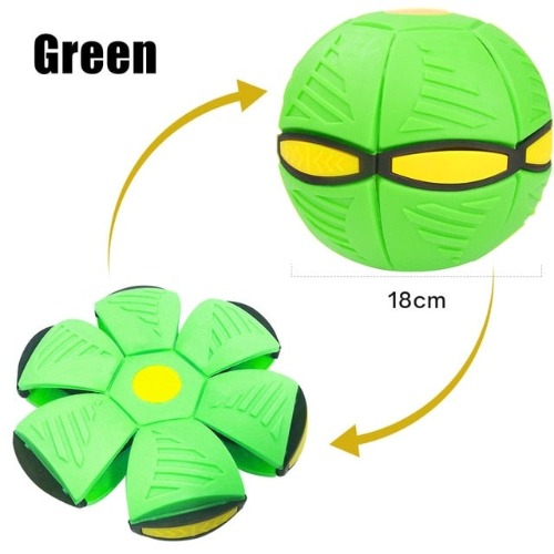 Flying Saucer Ball Pet Toy - GREEN