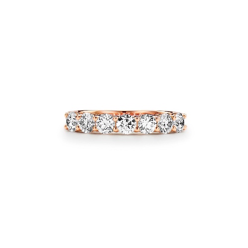 Tiffany Forever Band Ring in Rose Gold with a Half-circle of Diamonds, 3.5 mm | Tiffany & Co. Australia