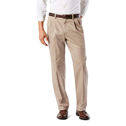 Dockers Men's Classic Fit Easy Khaki Pants - Pleated (Standard and Big & Tall) - Big & Tall - 52W x 30L - Timberwolf