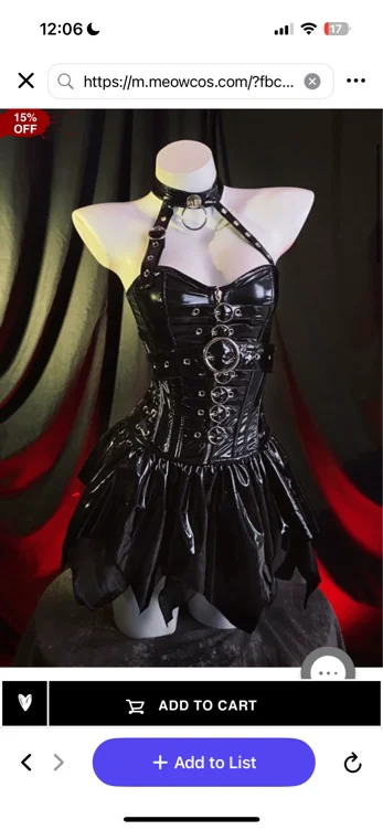 【常服】edward scissorhands 束腰裙, xs